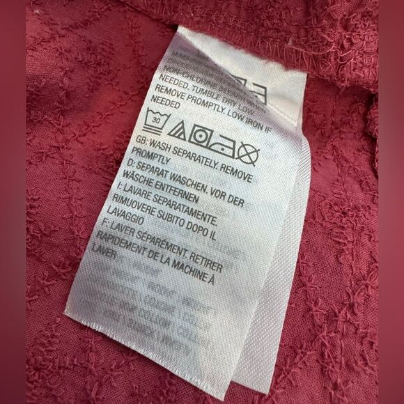 LOGO Button Down Long Sleeved Blouse XXS - Picture 10 of 10